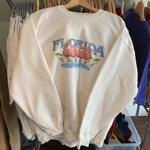 Vintage Florida Travel Flamingo Crewneck / Pullover
